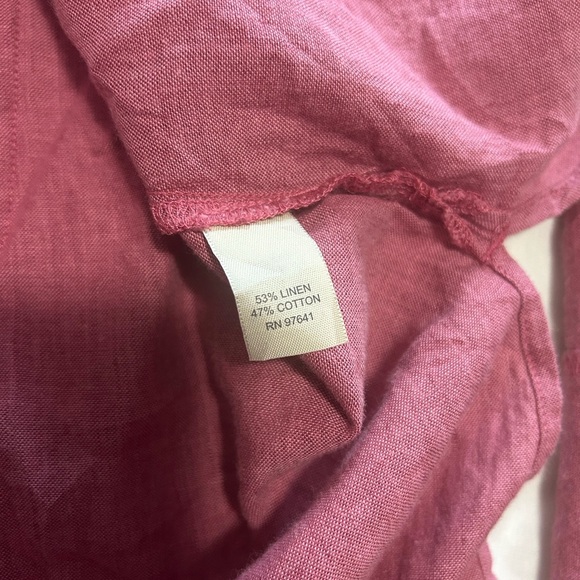 J. Jill Linen Pink Mandarin Collar Tunic - Picture 4 of 9